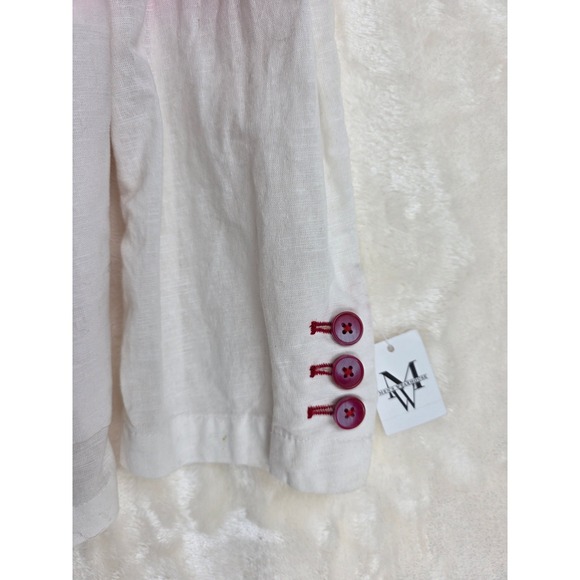 Paisley Gray Ombre Pink White Linen Blend Blazer Jacket Mens Size L Slim Fit NWT - Picture 6 of 12